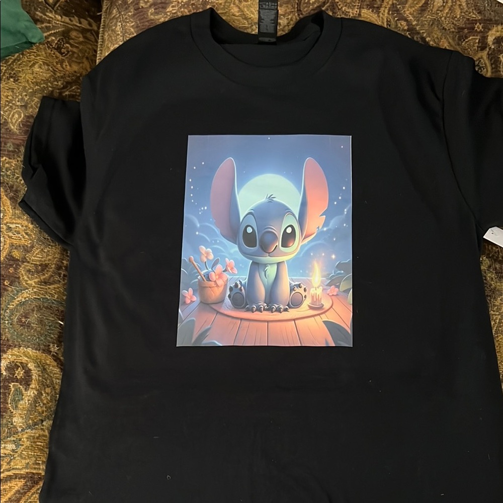 Kids Black Graphic T-Shirt